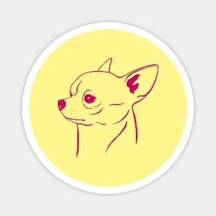 Chihuahua (Yellow and Berry) Magnet